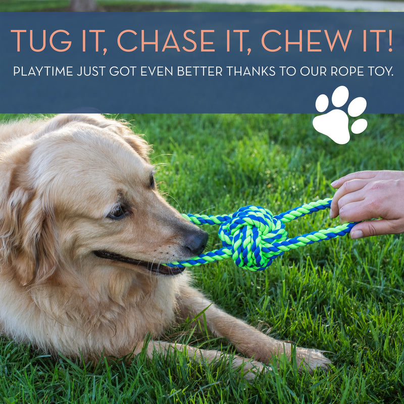 Load image into Gallery viewer, Rope Toy With Knot in the Middle 12"
