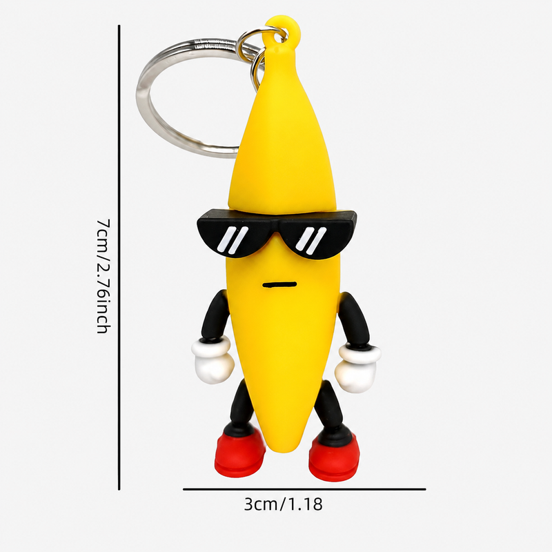 Load image into Gallery viewer, Top Tier Cool Banana Keychain
