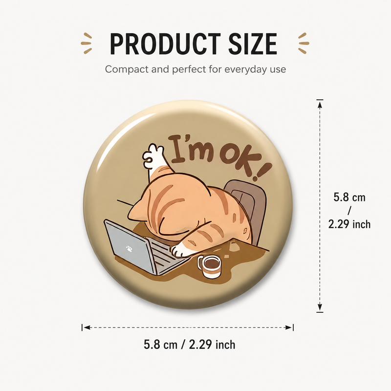 Load image into Gallery viewer, Top Tier “I’m OK!” Magnetic Mood Badge
