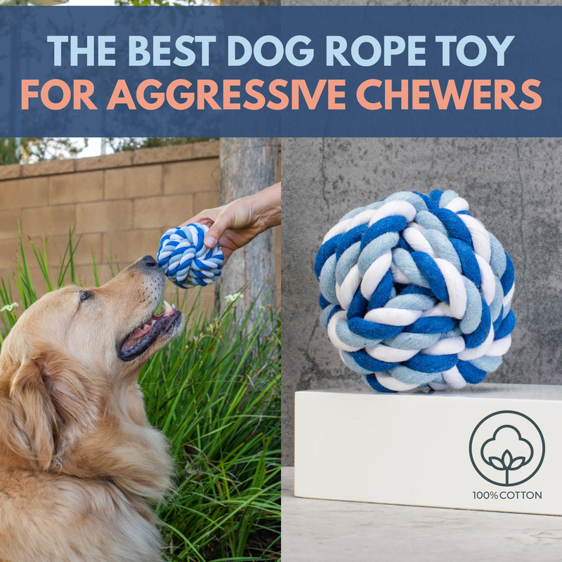 Load image into Gallery viewer, 4" Knot Rope Ball For Large Breed Dogs
