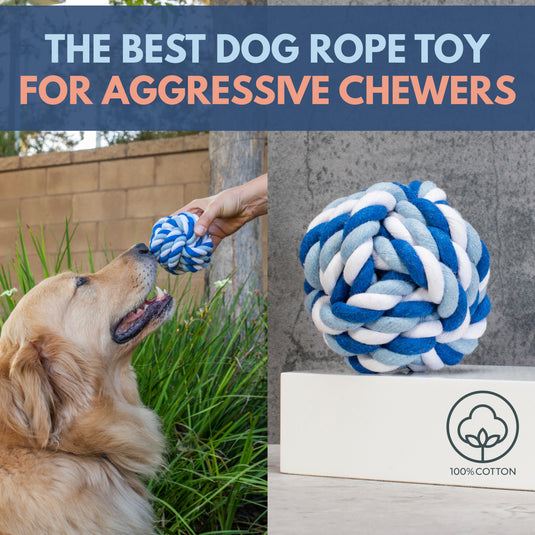 4" Knot Rope Ball For Large Breed Dogs