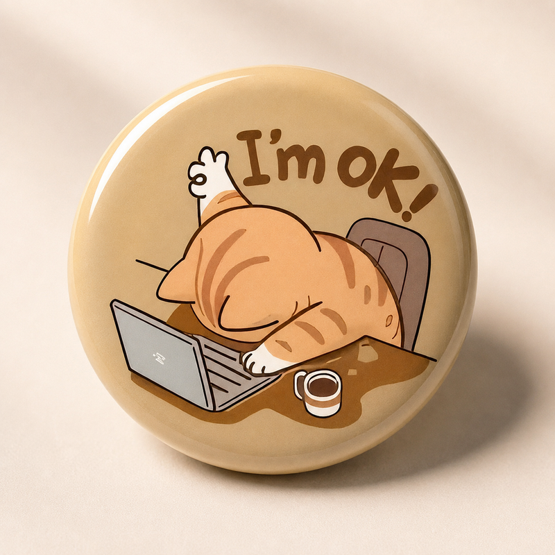 Load image into Gallery viewer, Top Tier “I’m OK!” Magnetic Mood Badge
