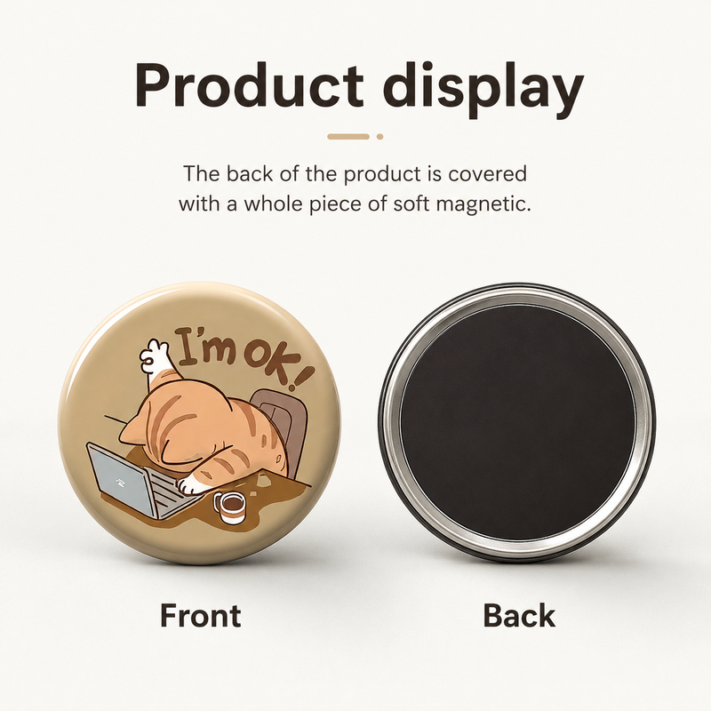 Load image into Gallery viewer, Top Tier “I’m OK!” Magnetic Mood Badge
