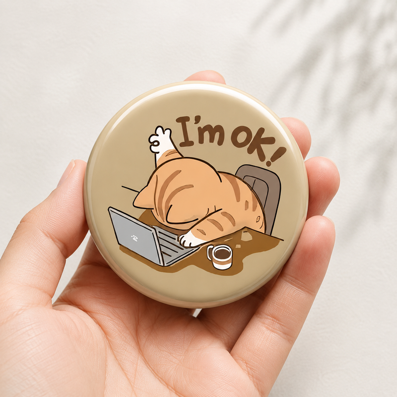 Load image into Gallery viewer, Top Tier “I’m OK!” Magnetic Mood Badge
